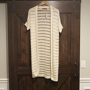 Open stitch duster cardi